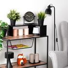 Vilde, półka kuchenna, narożna, czarna, 47-32-15,5 cm