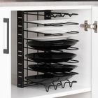 Vilde, stojak na garnki, patelnie i pokrywki, metalowy, czarny