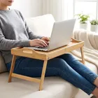 Vilde, stolik śniadaniowy 2w1, bambusowy, składany, 50-30-24,5 cm