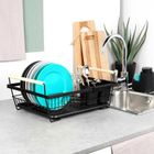 Vilde, suszarka na naczynia, czarna, 45-33-18 cm