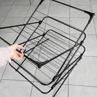 Vilde, suszarka na pranie metalowa, czarna pionowa, 61-58-136 cm