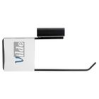 Vilde, wieszak na ręcznik papierowy, metalowy, czarny, 30-4,5-13 cm