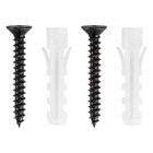 Vilde, wieszak na ręcznik papierowy, z półką, metalowy, czarny, 37-12,5-18,5 cm