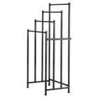 Vilde, wieszak na ręczniki stojący, metalowy, czarny