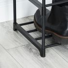 Vilde, wieszak na ubrania z regałem na buty, metalowy, czarny, 57-28-156 cm