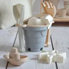 Wader, Biszkoptowa Chmurka, Zamek, zestaw do piasku, 6 elementów