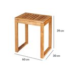 Wenko, Fondi, stołek łazienkowy z drewna akacji, wys. 46 cm