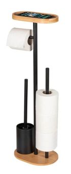 Wenko, Rivalta, stojak na papier toaletowy i szczotkę wc z półką na telefon, 4w1