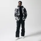 Wodoszczelna kurtka narciarska unisex oversize z kapturem NOWEAR