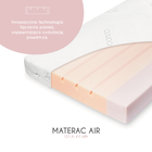 Yoonco, Air, materac do łóżeczka dziecięcego, 120-60 cm
