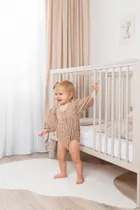 Yoonco, Timio, łóżeczko drewniane z barierką, białe