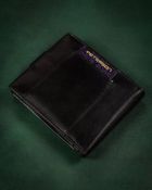 Zestaw prezentowy: Portfel, Brelok, czarny, skórzany, Peterson