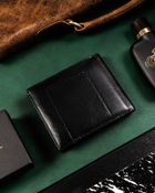 Zestaw prezentowy: Portfel, Brelok, czarny, skórzany, Peterson