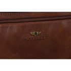 Zestaw, Saszetka na biodro, nerka, Etui na klucze, brązowy, skórzany, Peterson