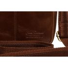 Zestaw, Torba listonoszka, Etui na klucze, brązowy, skórzany, Peterson