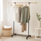 4living, Cascia, mobilny wieszak na ubrania, metalowy, 43-145-160 cm