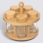 5five Simply Smart, Cozy, obrotowy pojemnik na przyprawy, 4 szklane słoiczki