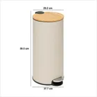 5five simply smart, kosz na śmieci modern, metalowy, 30 l