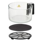 Adler, frytkownica beztłuszczowa ze szklaną misą, airfryer, 3l