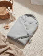 Albero Mio, otulacz muślinowy do fotelika, ocieplany, popiel