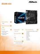 Asrock, płyta główna, B550M-HDV AM4 2DDR4 HDMI/DVI/D-SUB M.2 mATX