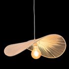 Atmosphera, Adelia, lampa wisząca z bawełny, biała, 58-56-100 cm