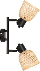 Atmosphera, Lio, lampy sufitowe, 2 klosze z plecionego bambusa, 2xśrednica 17 cm