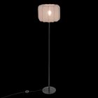 Atmosphera, Tobie, lampka stojąca do salonu z bawełnianym abażurem, 37-150 cm