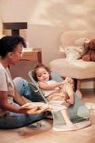 BabyBjörn, Balance Soft Woven/Jersey, leżaczek, jasnoszałwiowy-szary