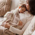 BabyOno, kocyk bambusowy, jasny beż, 75-100 cm