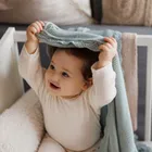 BabyOno, kocyk bambusowy, szałwiowy, 75-100 cm