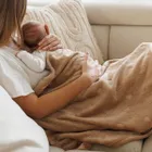 BabyOno, Królik, kocyk z przytulanką, beżowy