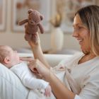 BabyOno, Miś, kocyk z przytulanką, śmietankowy