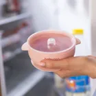 BabyOno, silikonowa miseczka z przyssawką i przykrywką, różowa