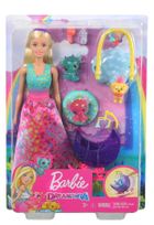 Barbie, Dreamtopia, Baśniowe przedszkole, lalka księżniczka, smoki i szczeniaczek