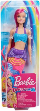 Barbie, Dreamtopia, lalka syrena, różowo-niebieskie włosy