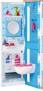 Barbie, dwupoziomowy domek Barbie, zestaw z lalką i akcesoriami