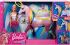 Barbie, Jednorożec Magia świateł, zestaw z lalką, światło i dźwięk