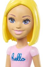 Barbie, On the Go, lalka w różowej bluzce z napisem Hello