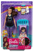 Barbie Opiekunka, Czas na sen, lalka z figurką i akcesoriami, zestaw