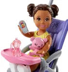 Barbie Opiekunka, Spacer, lalka z figurką i akcesoriami, zestaw
