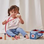 Barbo Toys, Doktor Muminków, drewniany zestaw małego lekarza w kuferku