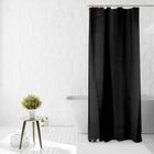 Bathroom Solutions, zasłona prysznicowa, czarna, 180-180 cm