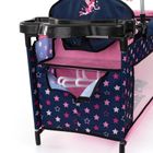 Bayer Design, łóżko turystyczne dla lalek z karuzelą, granatowo-różowe