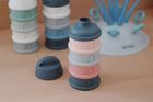 Beaba, pojemniki na mleko w proszku, 4 komory, mineral grey/pink