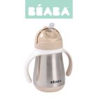Beaba, termiczny bidon niekapek ze słomką, clay earth, 250 ml