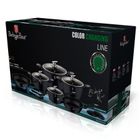 Berlinger Haus, Color Changing, zestaw: garnki granitowe z pokrywą + patelnie + akcesoria, 15 elementów