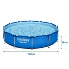 Bestway, basen ogrodowy stelażowy, 366-76 cm, zestaw 15w1