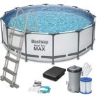 Bestway, basen stelażowy z pompą filtrującą i akcesoriami, okrągły, 122-457 cm, zestaw 11w1