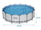 Bestway, basen stelażowy z pompą filtrującą i akcesoriami, okrągły, 122-457cm, zestaw 18w1